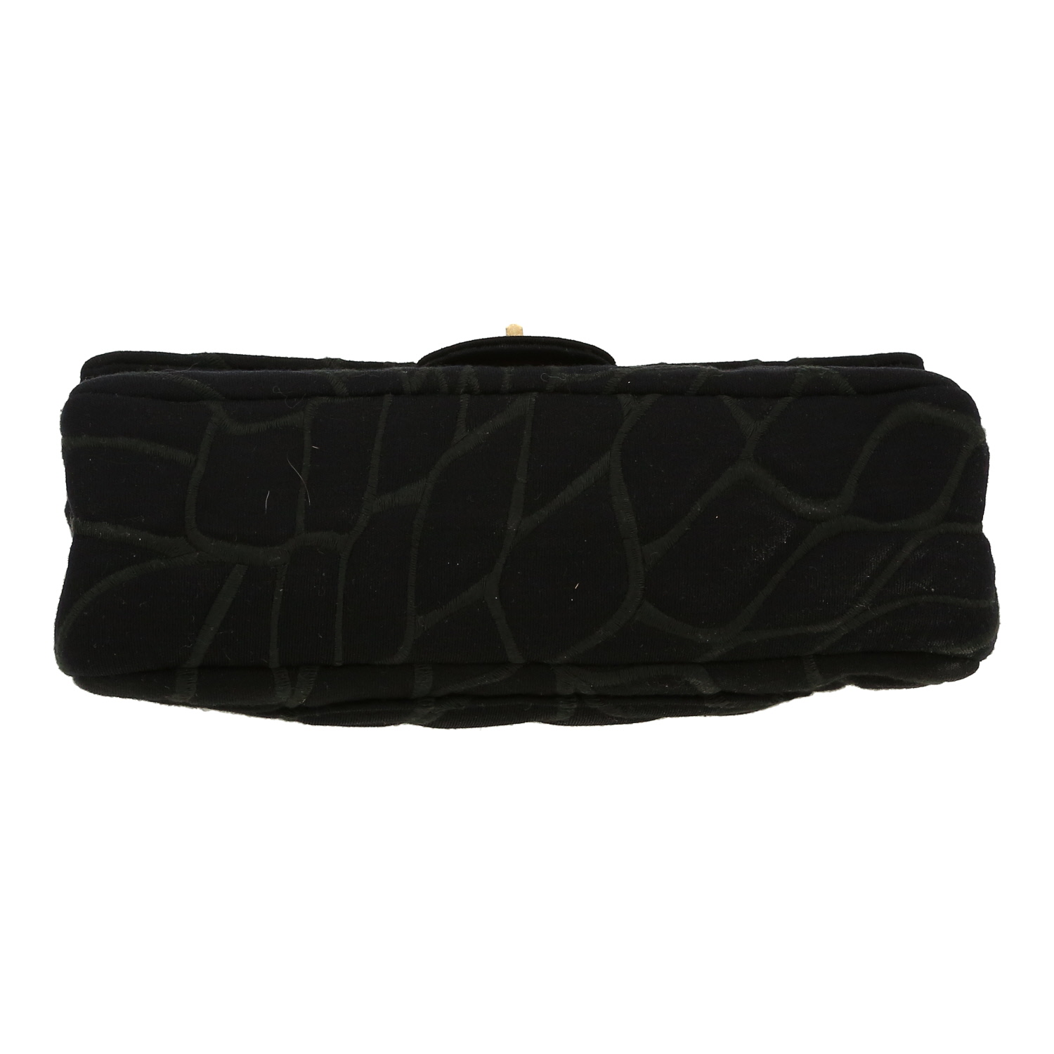 Bolso bandolera Chanel 2.55 en lona negra - Detail D1