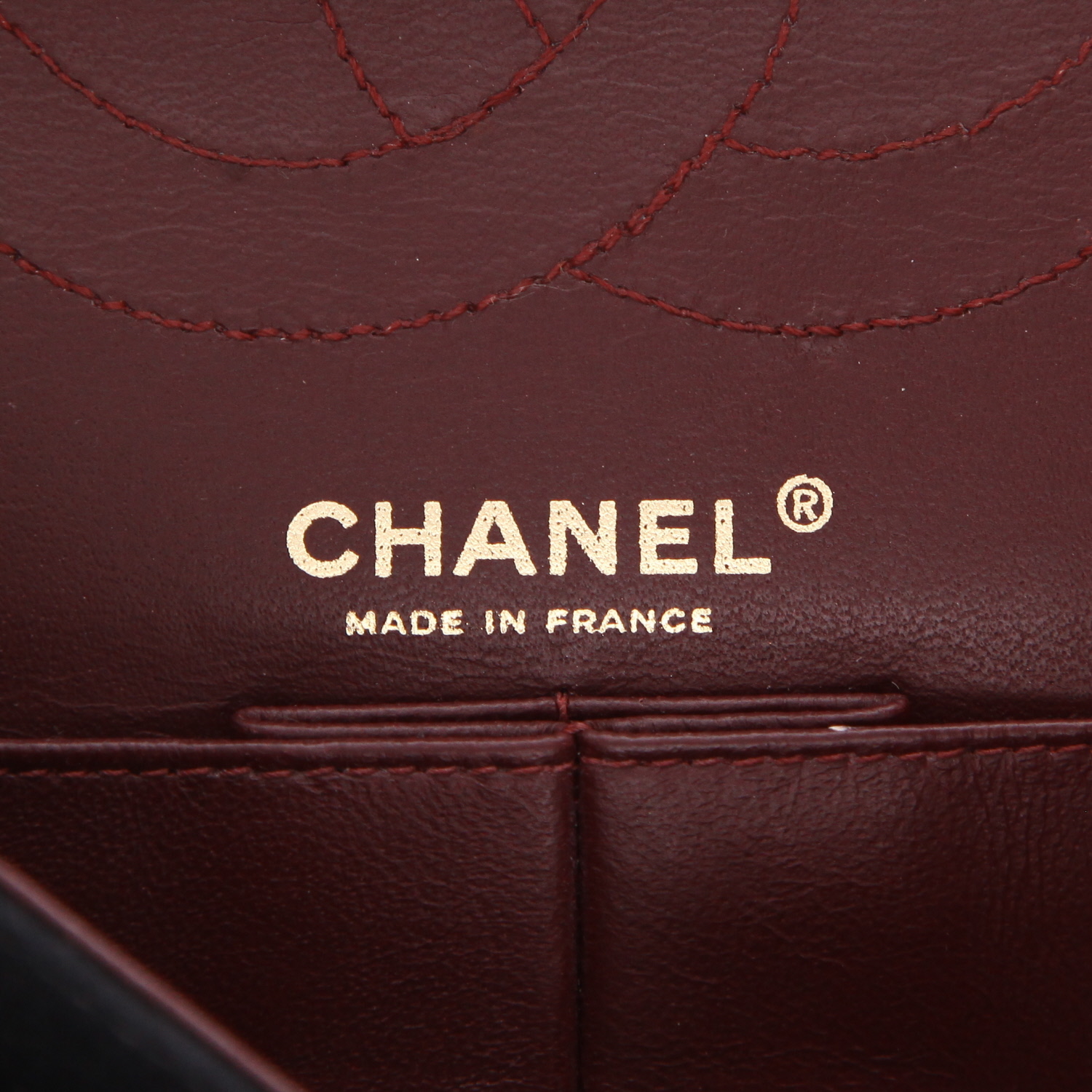 Bolso bandolera Chanel 2.55 en lona negra - Detail D2