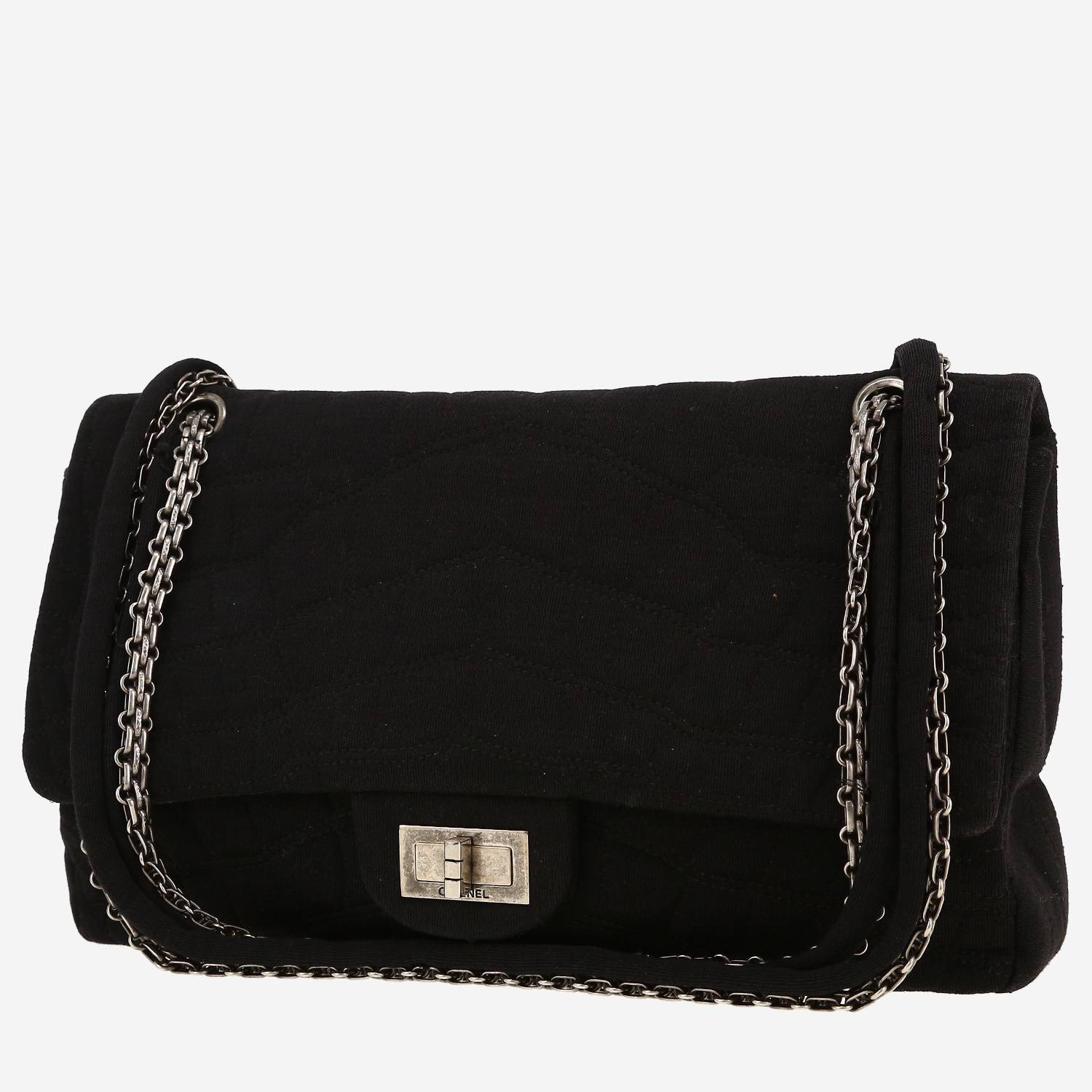 Bolso de mano Chanel  2.55 en lona negra