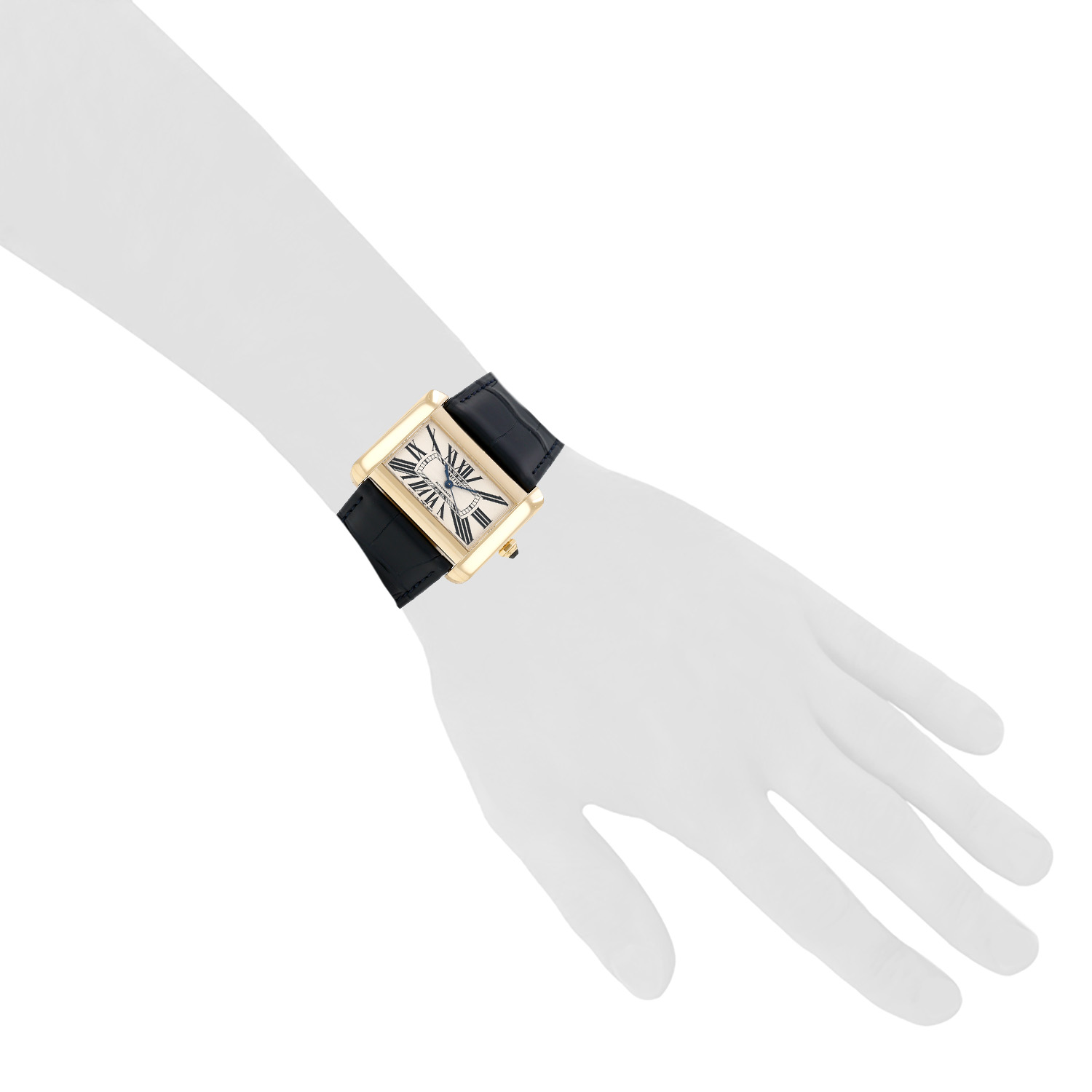 Reloj Cartier Tank Divan de oro amarillo Ref: Cartier - 2603  Circa 2000 - Detail D1