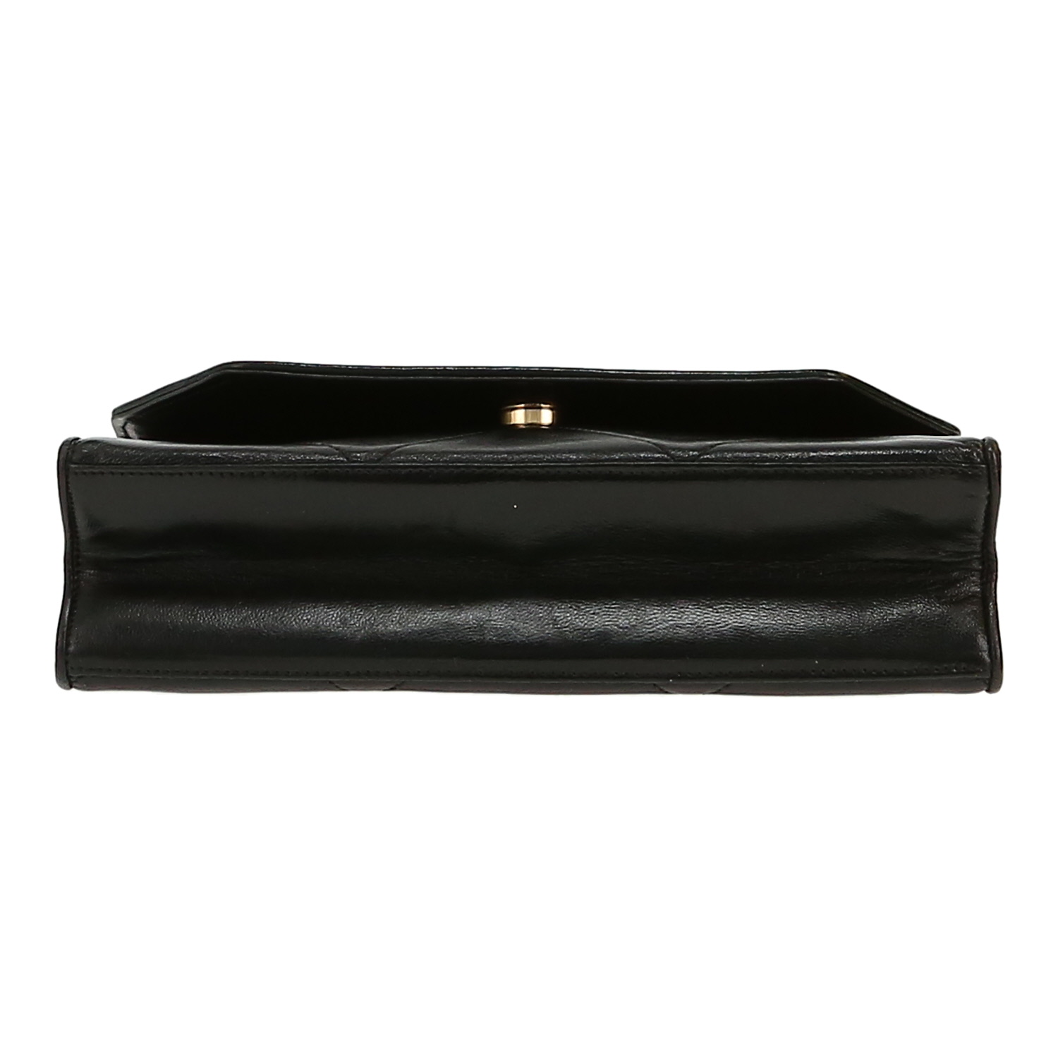 Chanel  Vintage handbag  in black leather - Detail D1