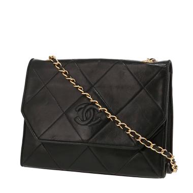 Bolso de mano Chanel  Vintage en cuero negro
