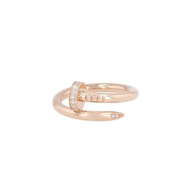 Anello Cartier Juste un clou in oro rosa e diamanti