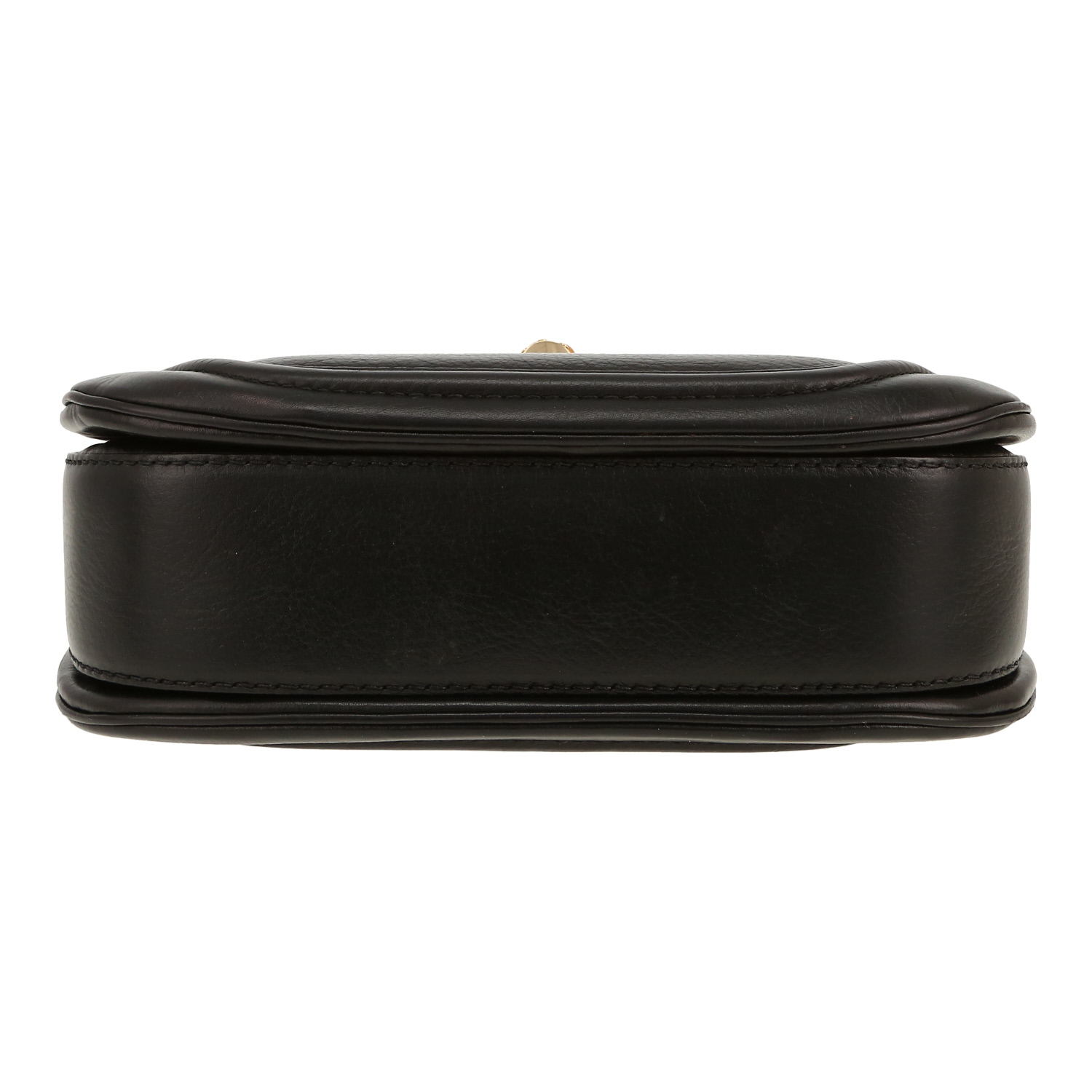 Bolso de mano Gucci  Bamboo en cuero granulado negro y bambú - Detail D1