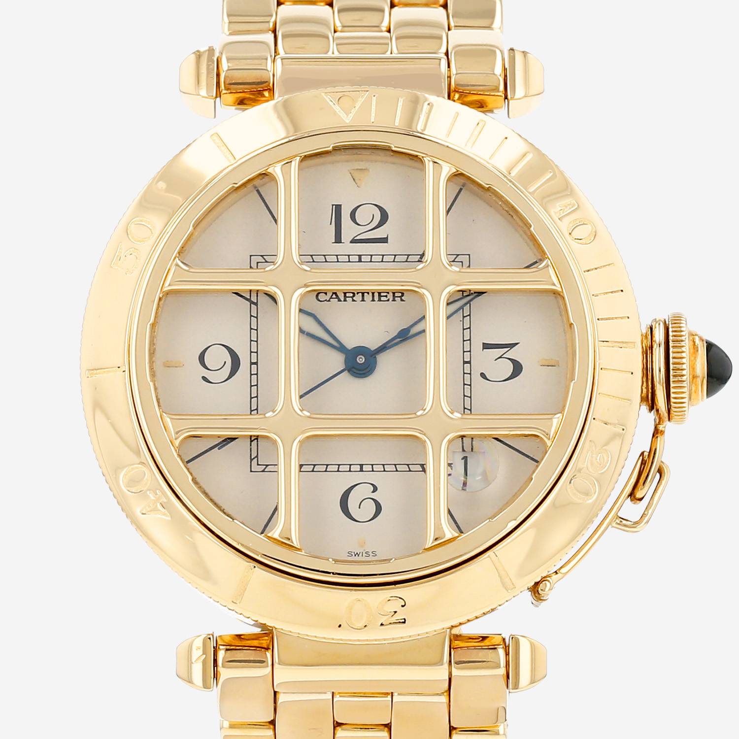 Orologio Cartier Pasha Grille in oro giallo Ref: Cartier - 1987  Circa 1990