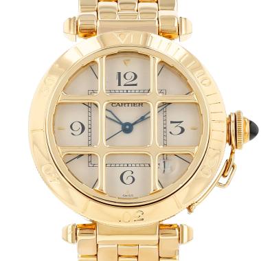Montre Cartier Pasha Grille en or jaune Ref: Cartier - 1987  Vers 1990