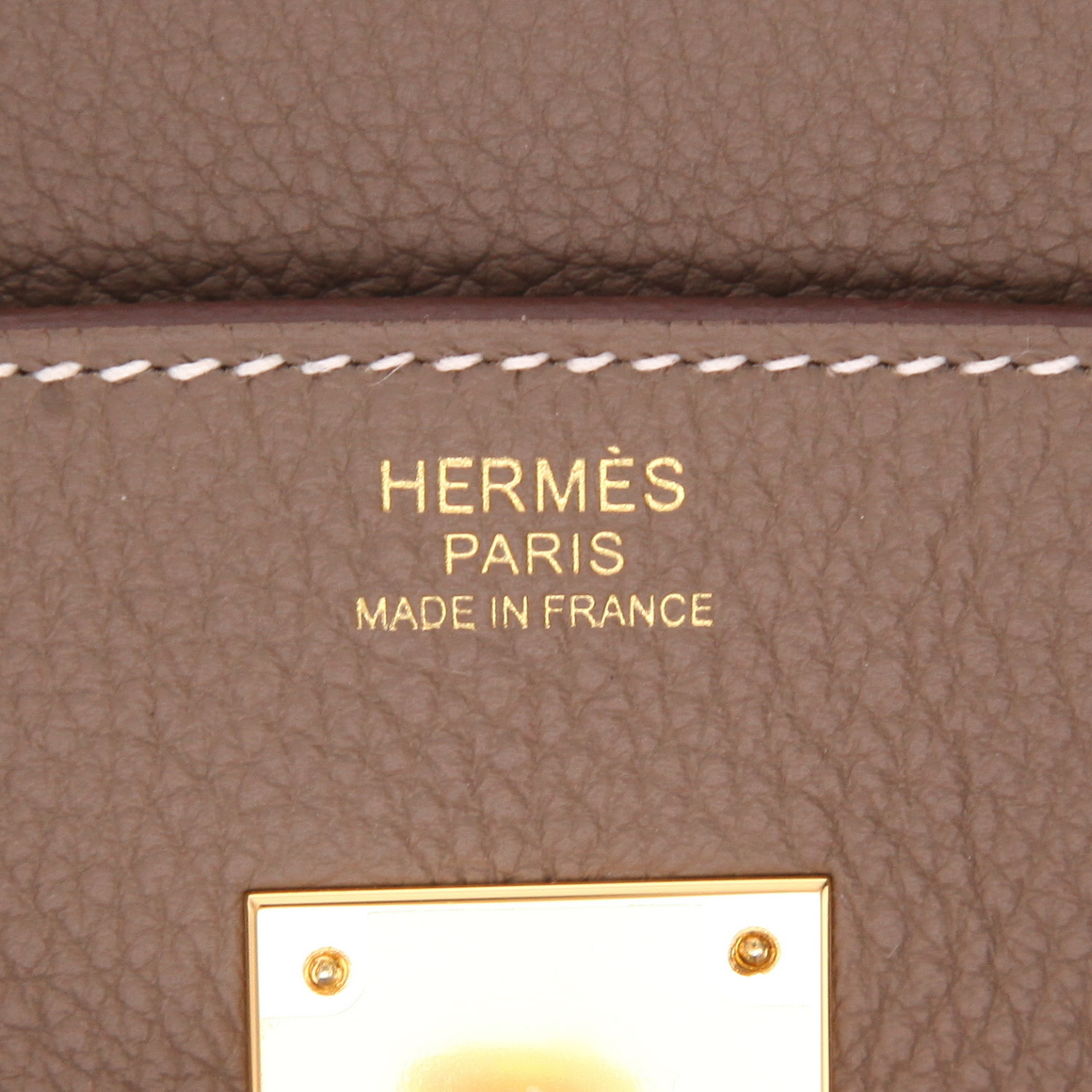 Borsa Hermès  Birkin 30 cm in pelle togo etoupe - Detail D2