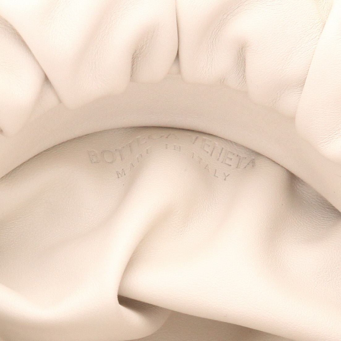 Borsa Bottega Veneta  Pouch in pelle bianca - Detail D2