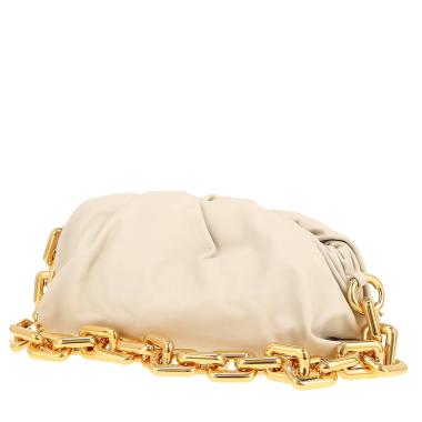 Bolso de mano Bottega Veneta  Pouch en cuero blanco