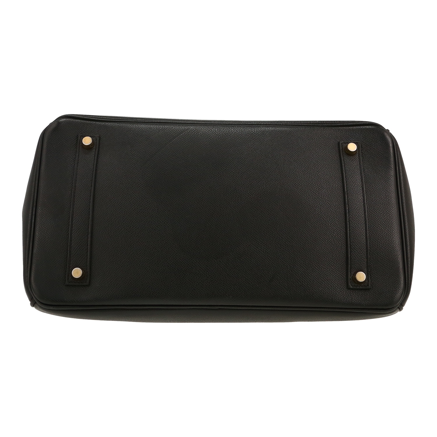 Bolso de mano Hermès  Birkin 35 cm en cuero epsom negro - Detail D1