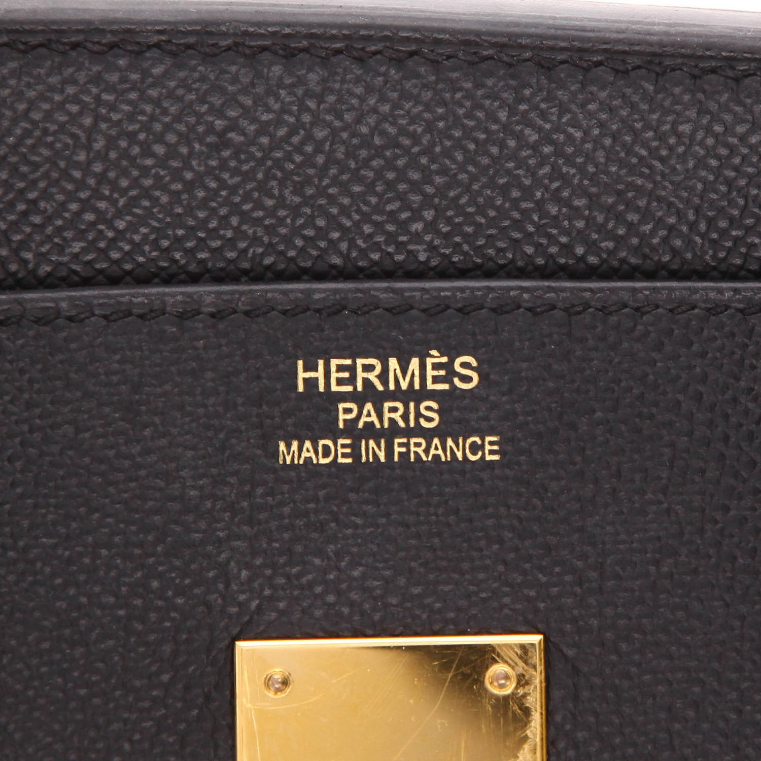 Borsa Hermès  Birkin 35 cm in pelle Epsom nera - Detail D2