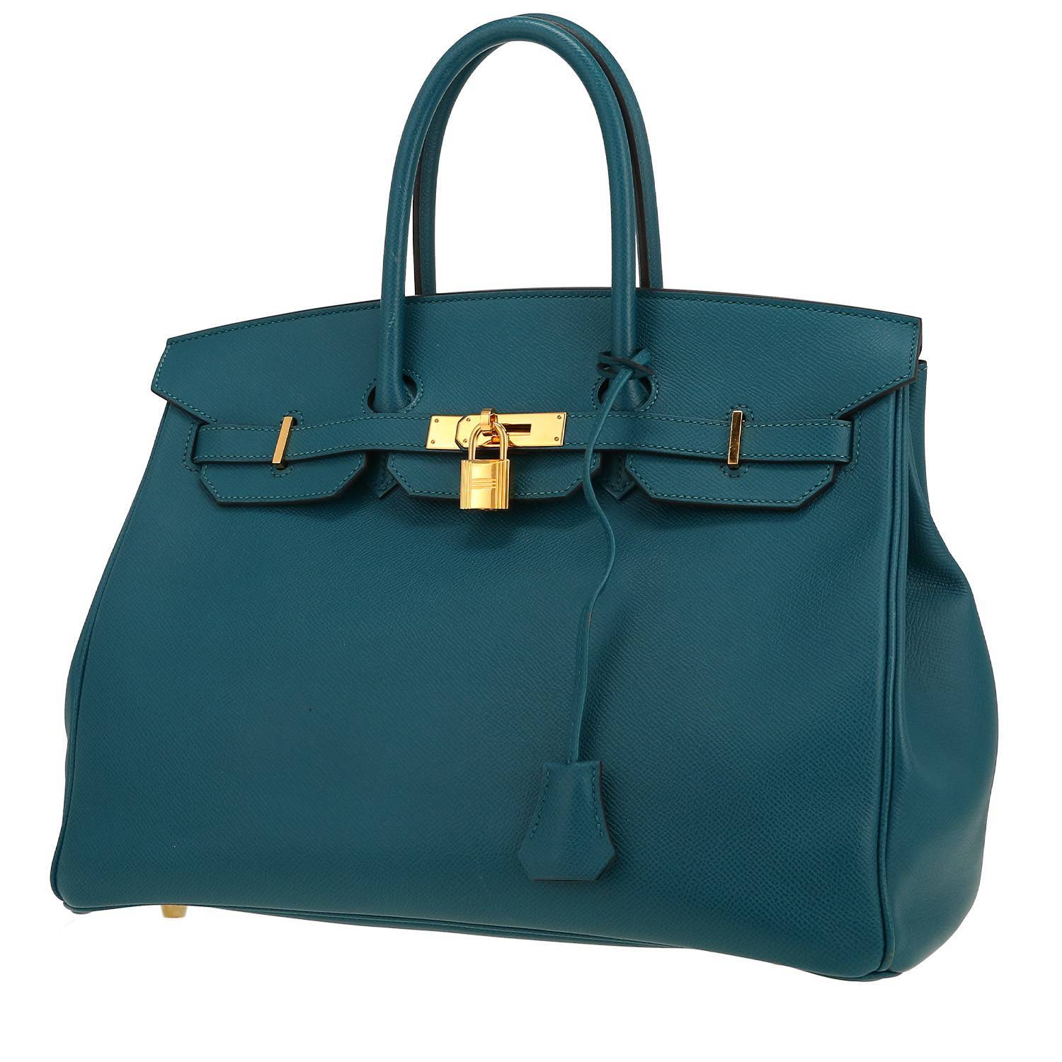 Hermès Birkin 35 Épsom Bleu Colvert d’occasion Hermès Birkin 35 Épsom Bleu Colvert d’occasion