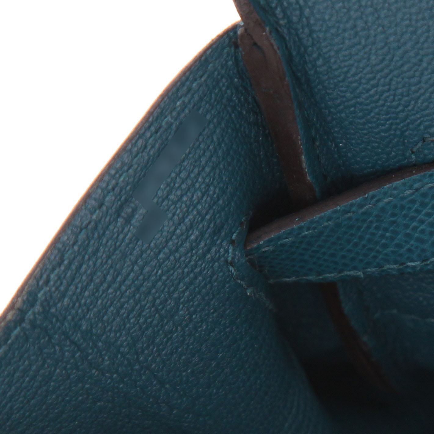 Bolso de mano Hermès  Birkin 35 cm en cuero epsom azul Colvert - Detail D4
