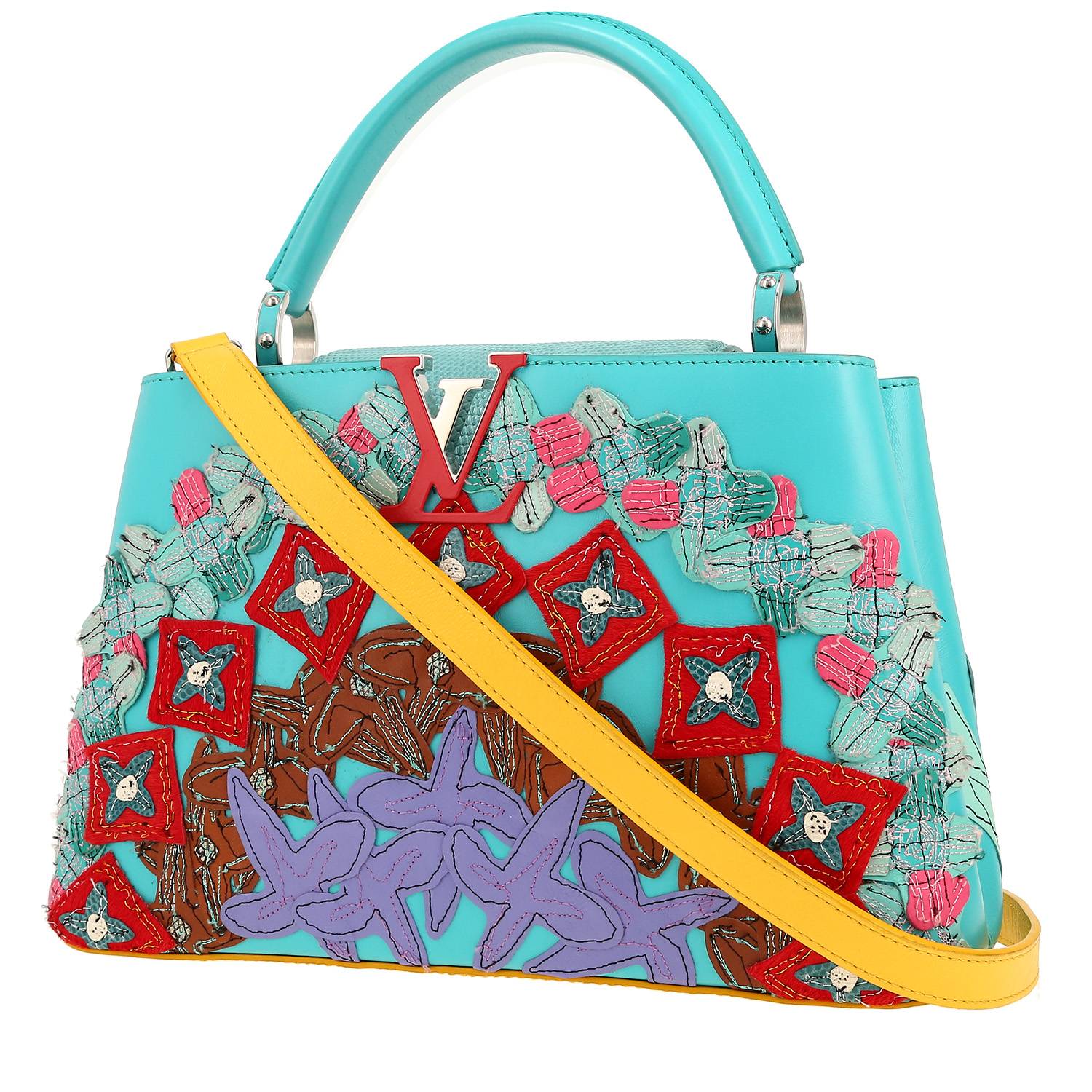 Sac Louis Vuitton Capucines MM cuir multicolore occasion Sac Louis Vuitton Capucines MM cuir multicolore occasion