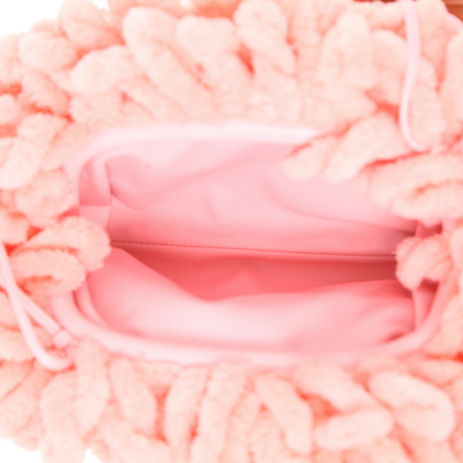 Borsa/pochette Bottega Veneta  Pouch in tela rosa e pelle rosa - Detail D3