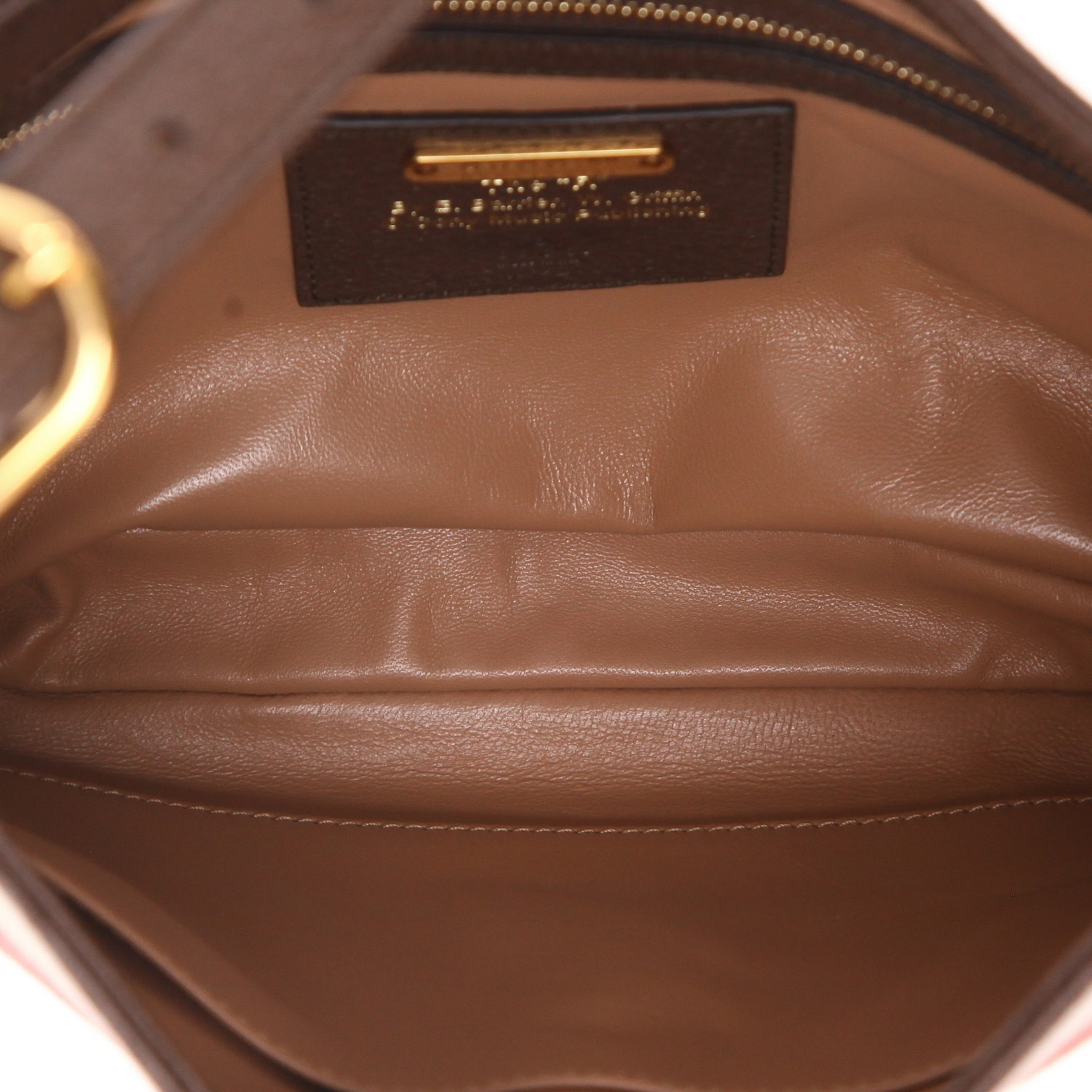 Sac bandoulière Gucci Jackie Centennial Music en toile beige et cuir marron - Detail D3