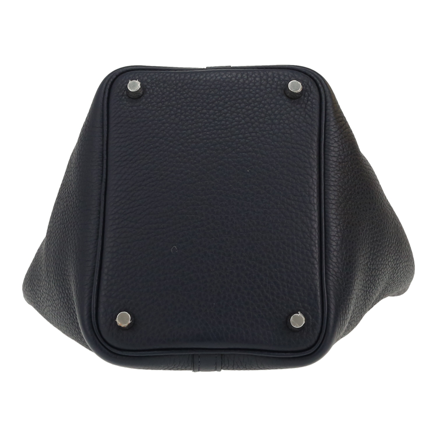 Hermès  Picotin 18 cm handbag  in dark blue togo leather - Detail D1