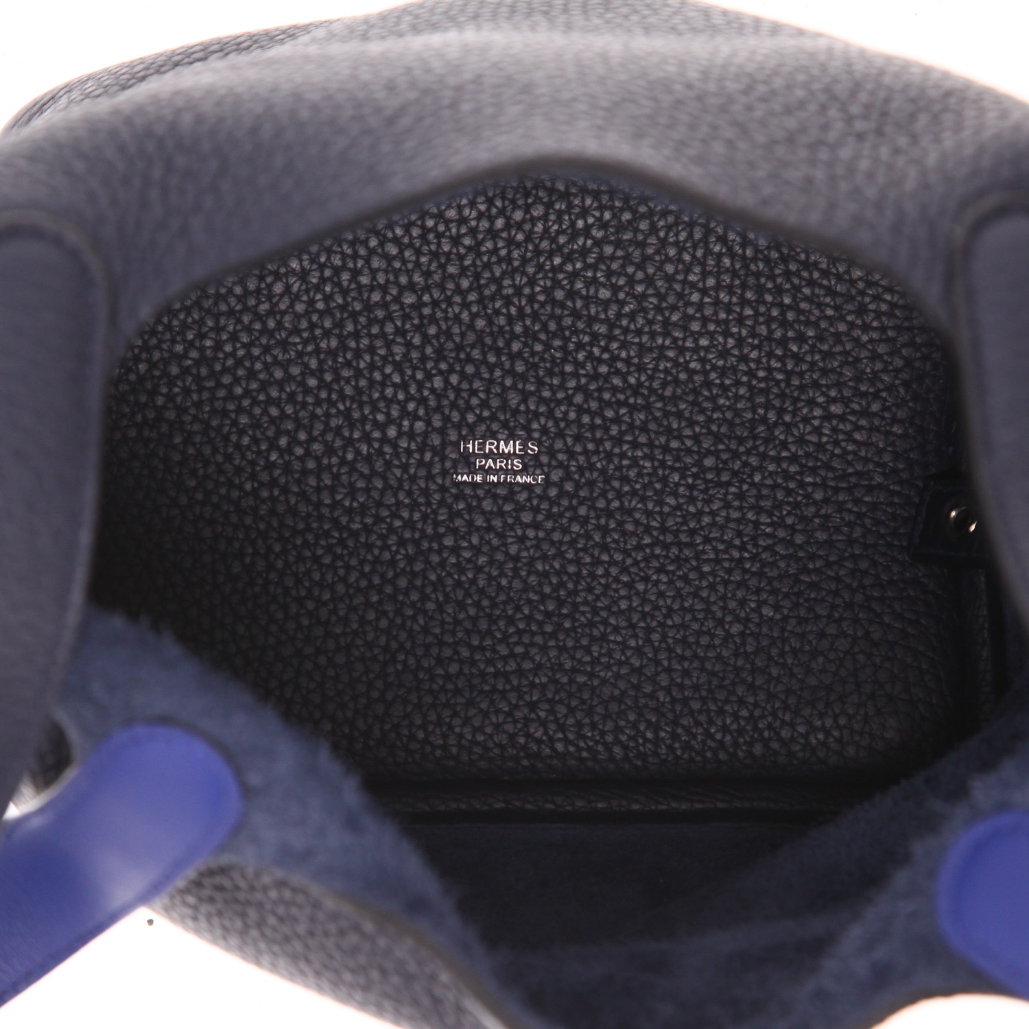 Hermès  Picotin 18 cm handbag  in dark blue togo leather - Detail D3