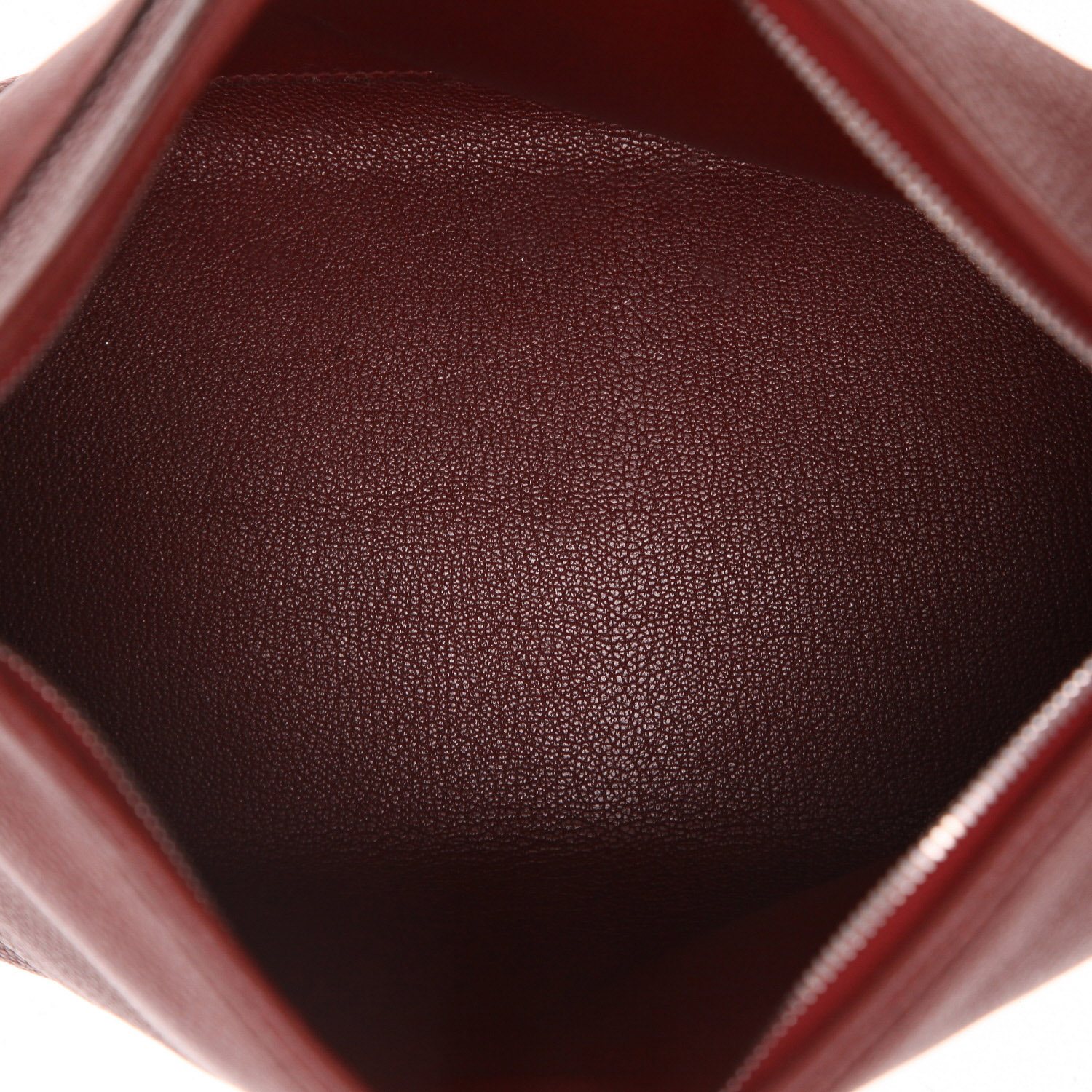 Bolso de mano Hermès  Berlingot en cuero Fjord rojo H - Detail D3