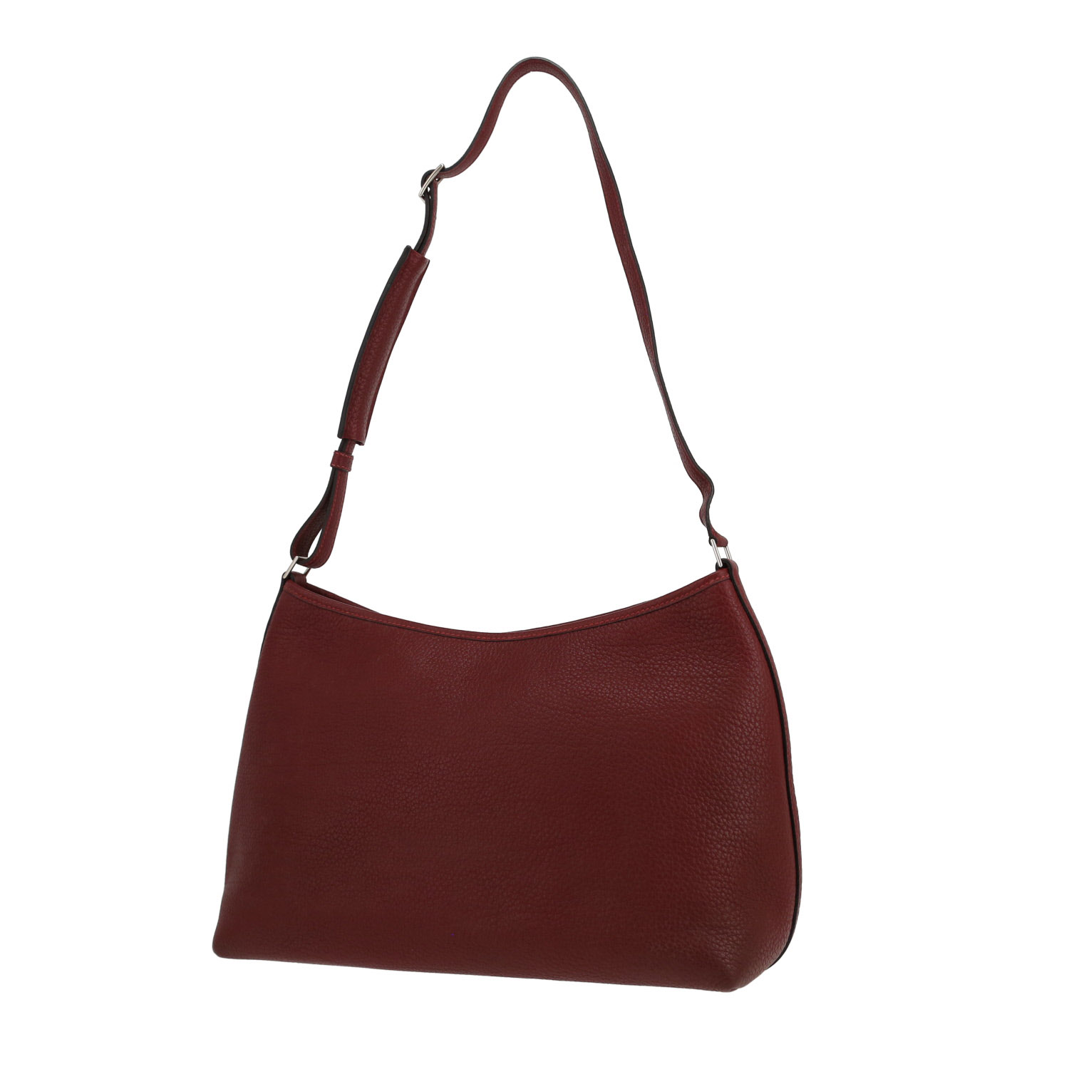 Hermès  Berlingot handbag  in red H Fjord leather - Detail D4