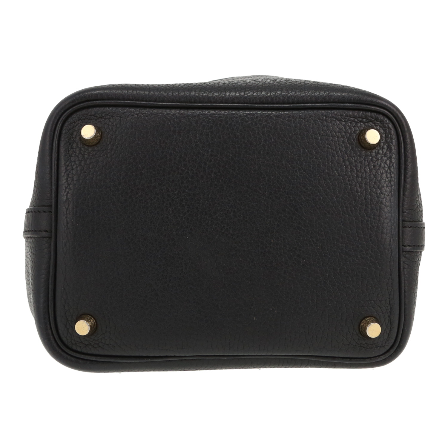 Hermès  Picotin 18 cm handbag  in indigo blue leather taurillon clémence - Detail D1
