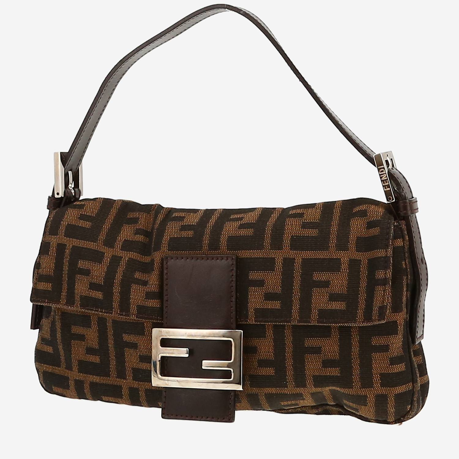 Sac à main Fendi  Baguette en toile siglée marron et cuir marron