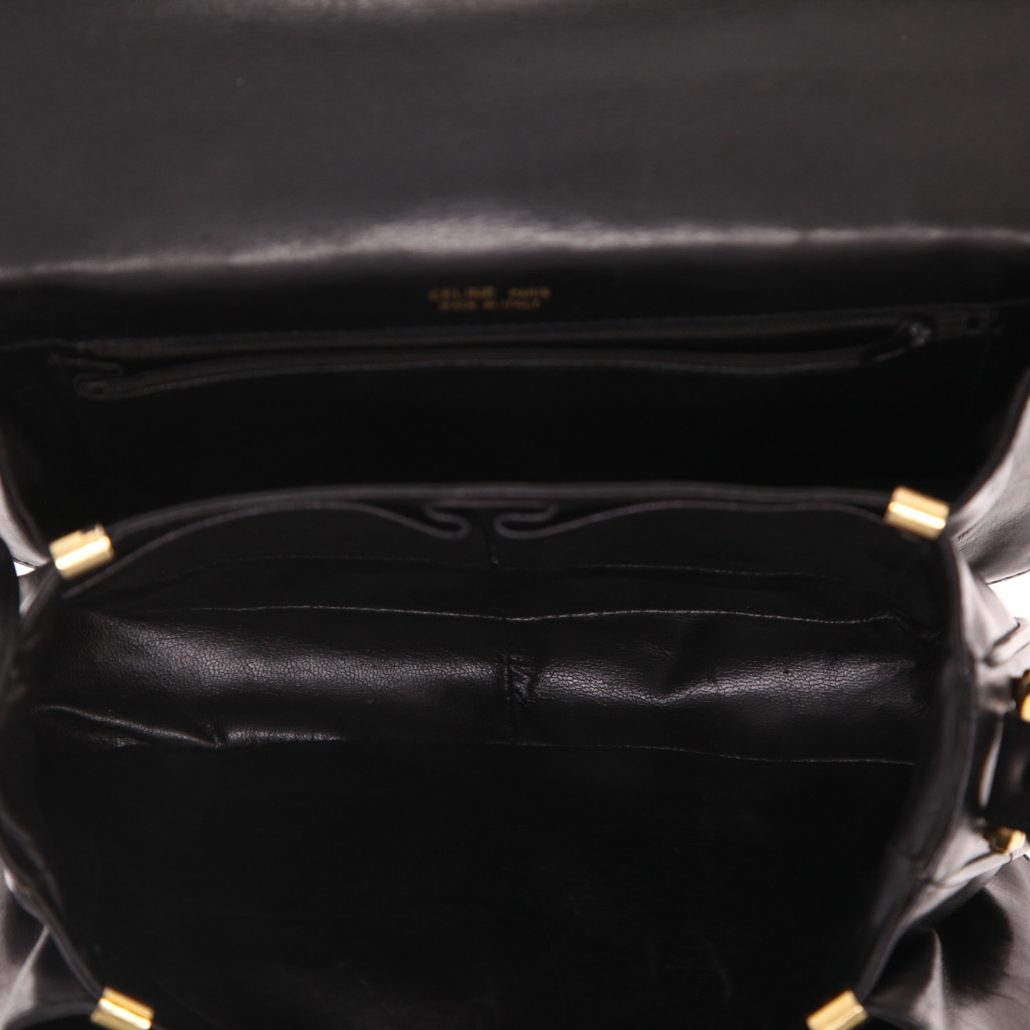 Sac à main Celine  Vintage en cuir noir - Detail D3