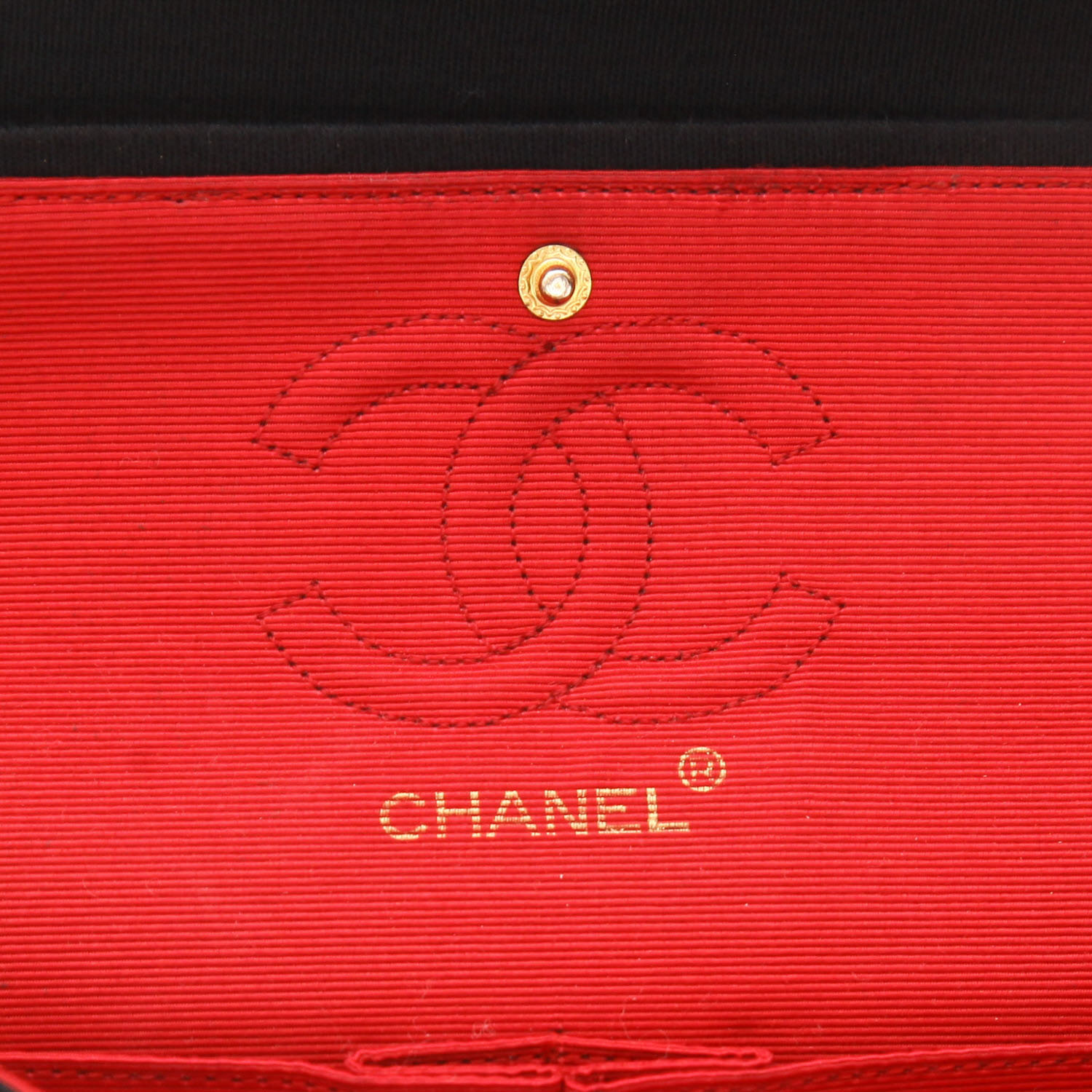 Borsa Chanel  Timeless Petit in tela jersey nera - Detail D2