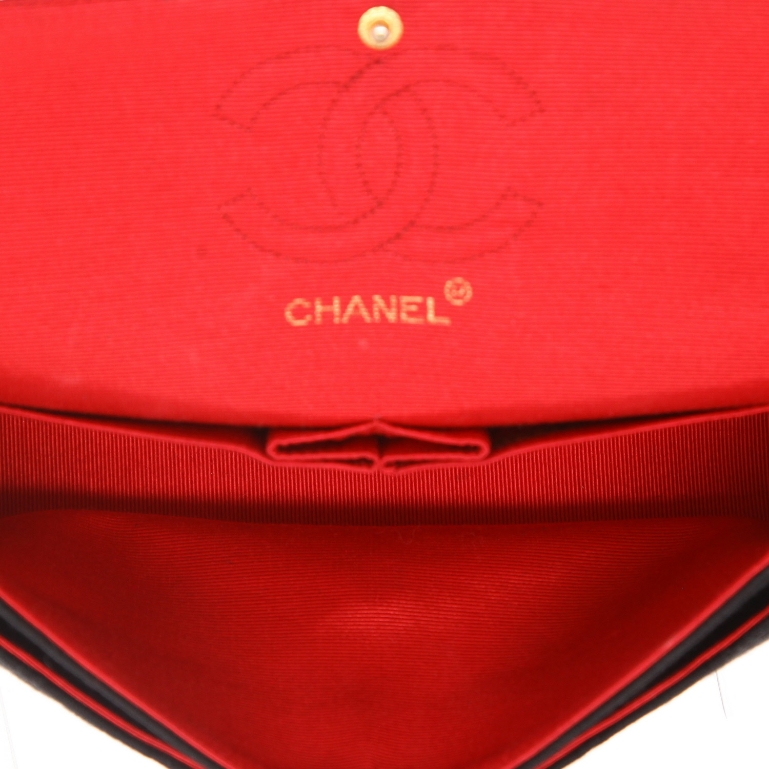 Borsa Chanel  Timeless Petit in tela jersey nera - Detail D3