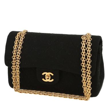 Chanel  Timeless Petit handbag  in black jersey canvas