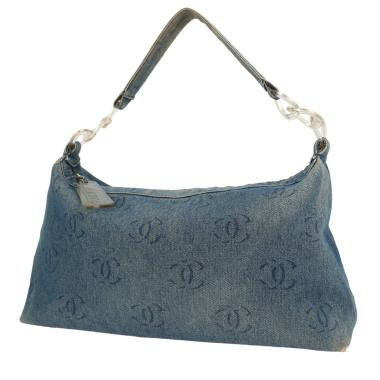 Borsa Chanel  Coco Mark Tote in tela denim blu