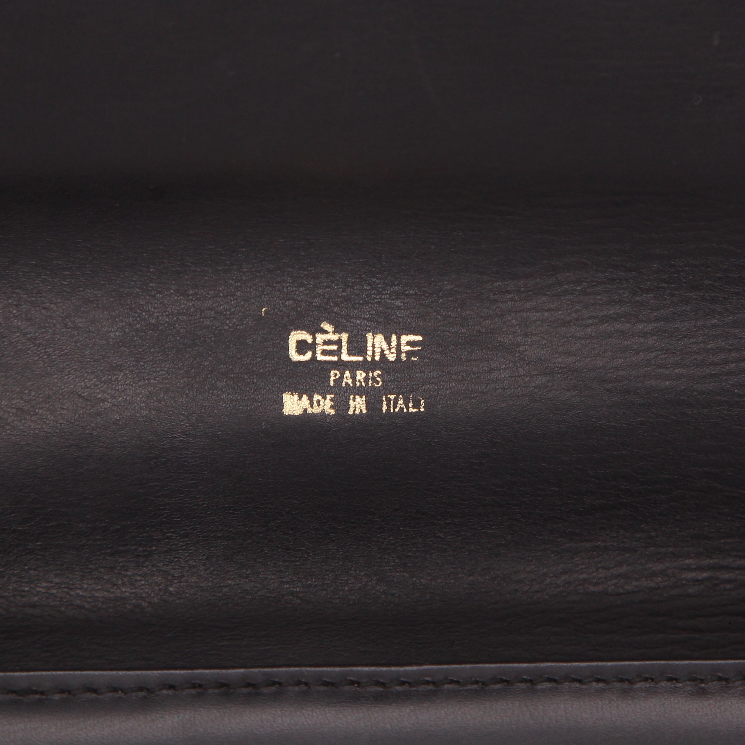 Celine  Horse Carriage handbag  in black leather - Detail D2