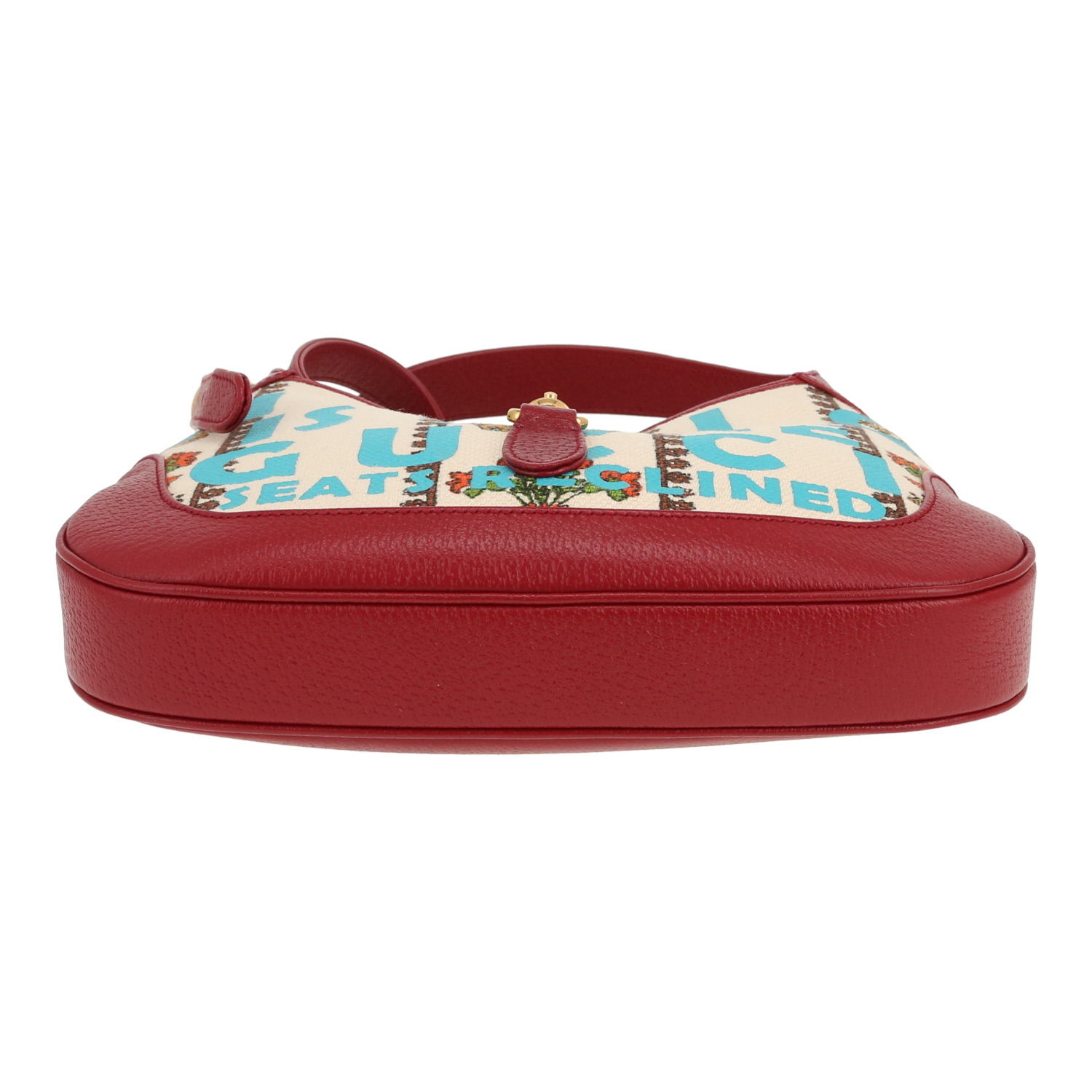 Borsa Gucci  Jackie in tela beige e pelle bordeaux - Detail D1