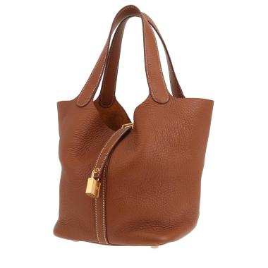 Hermès  Picotin 22 cm handbag  in gold togo leather