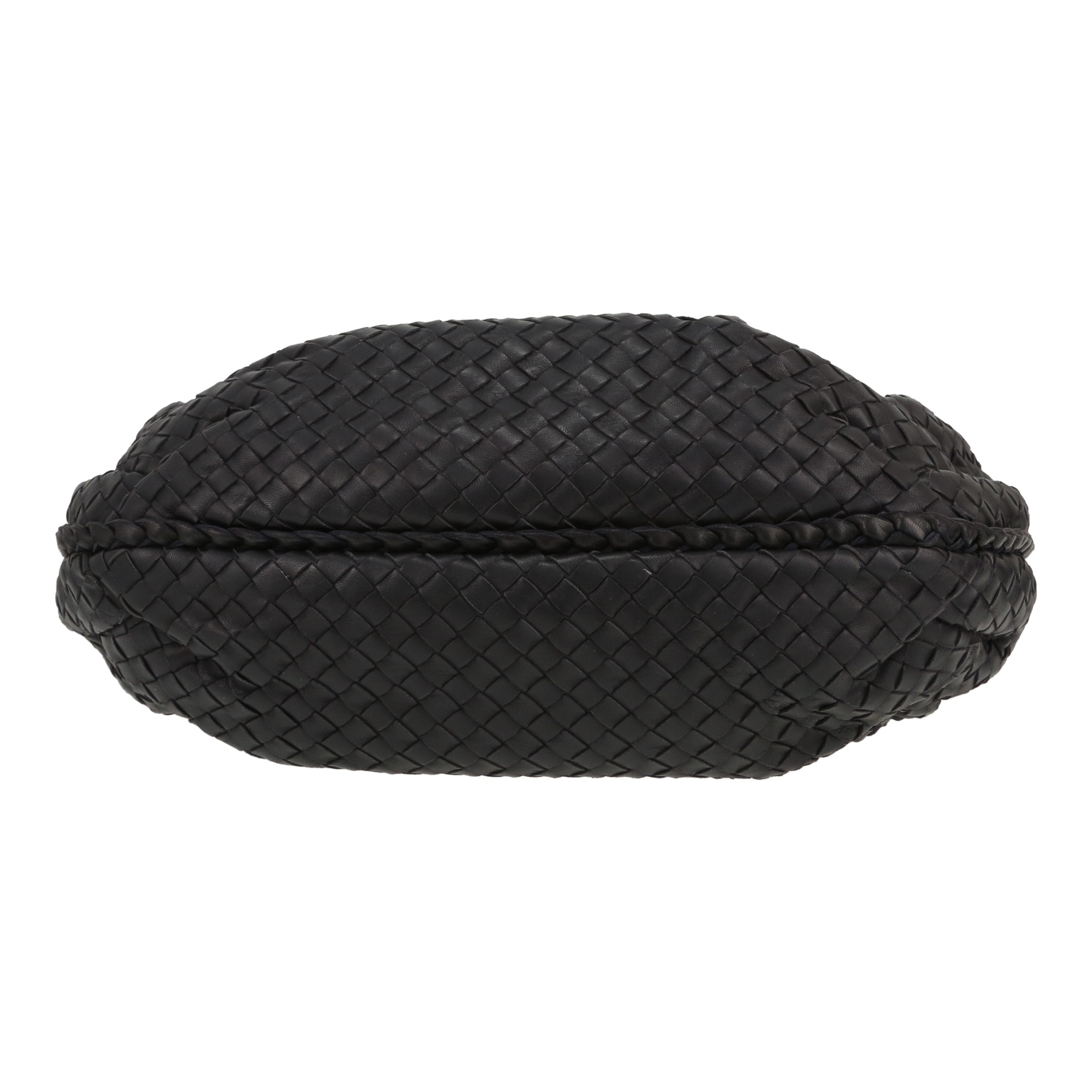 Bottega Veneta  Veneta handbag  in navy blue intrecciato leather - Detail D1
