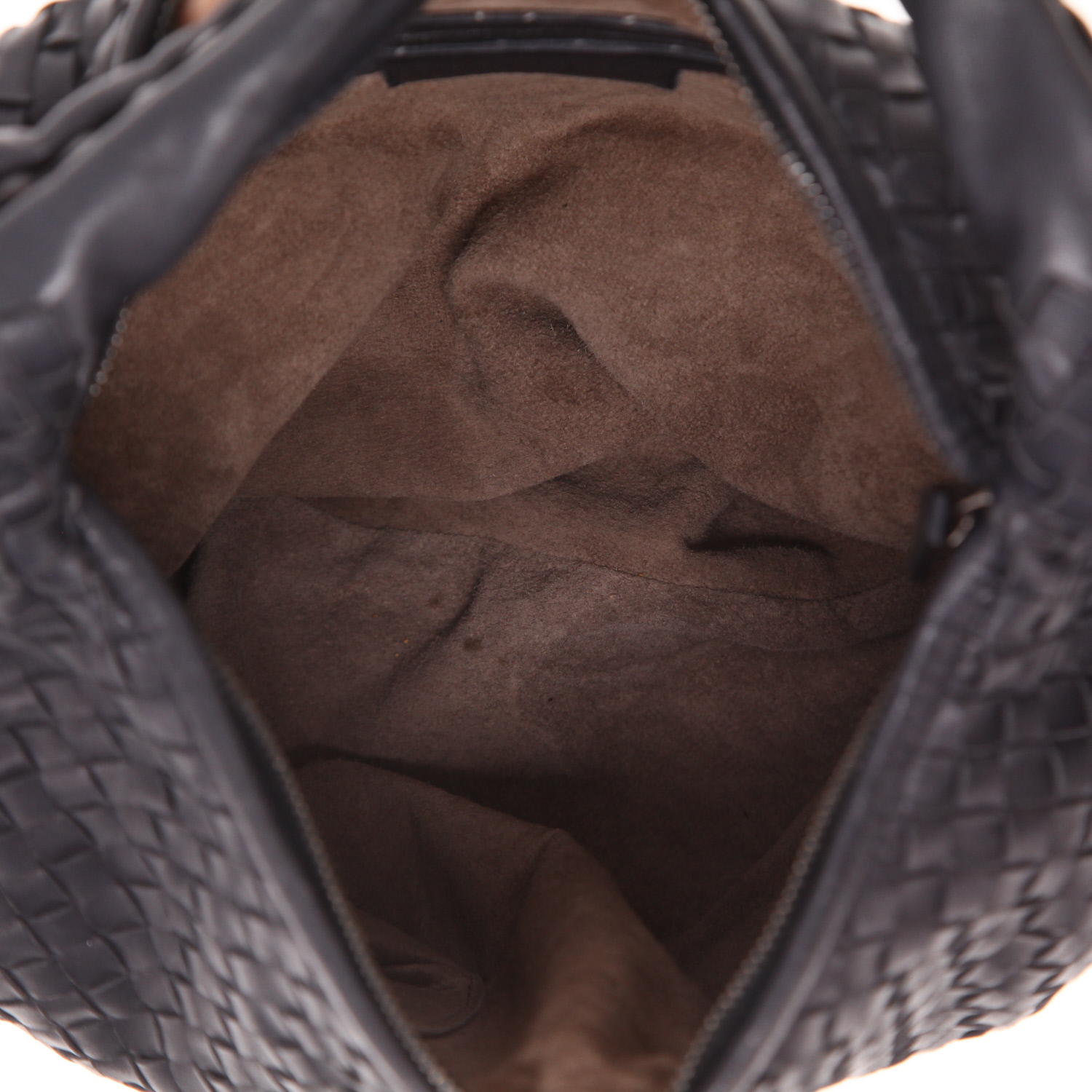Bottega Veneta  Veneta handbag  in navy blue intrecciato leather - Detail D3