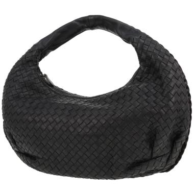 Bottega Veneta  Veneta handbag  in navy blue intrecciato leather