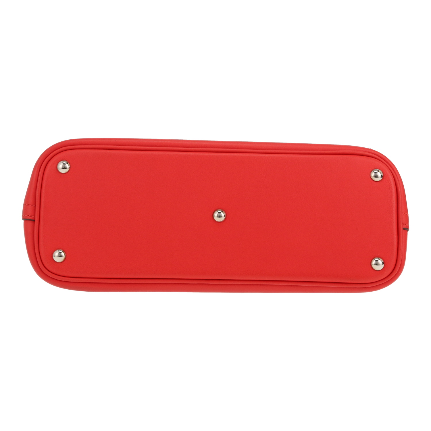 Hermès  Bolide 27 cm handbag  in red Tomate Swift leather - Detail D1