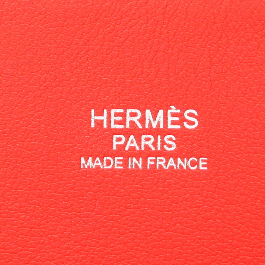 Sac à main Hermès  Bolide 25 cm en cuir Swift rouge Tomate - Detail D2