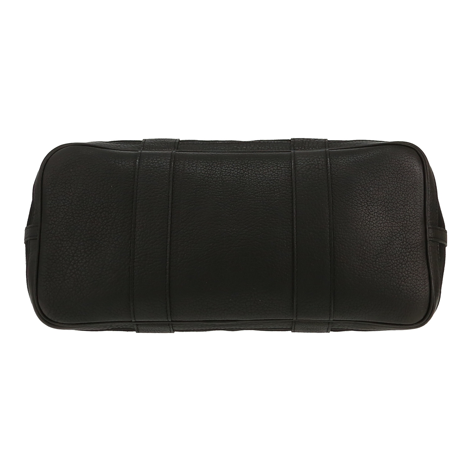 Bolso de mano Hermès  Petite Ceinture en lona negra y cuero negro - Detail D1