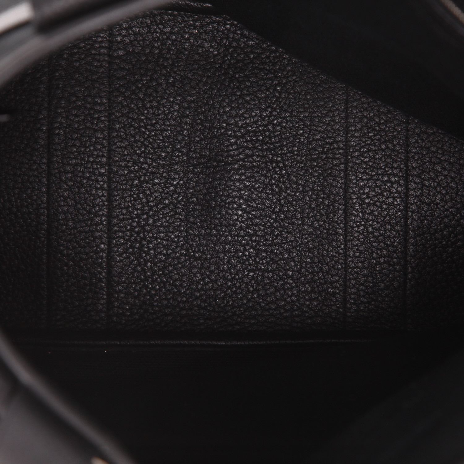 Bolso de mano Hermès  Petite Ceinture en lona negra y cuero negro - Detail D3