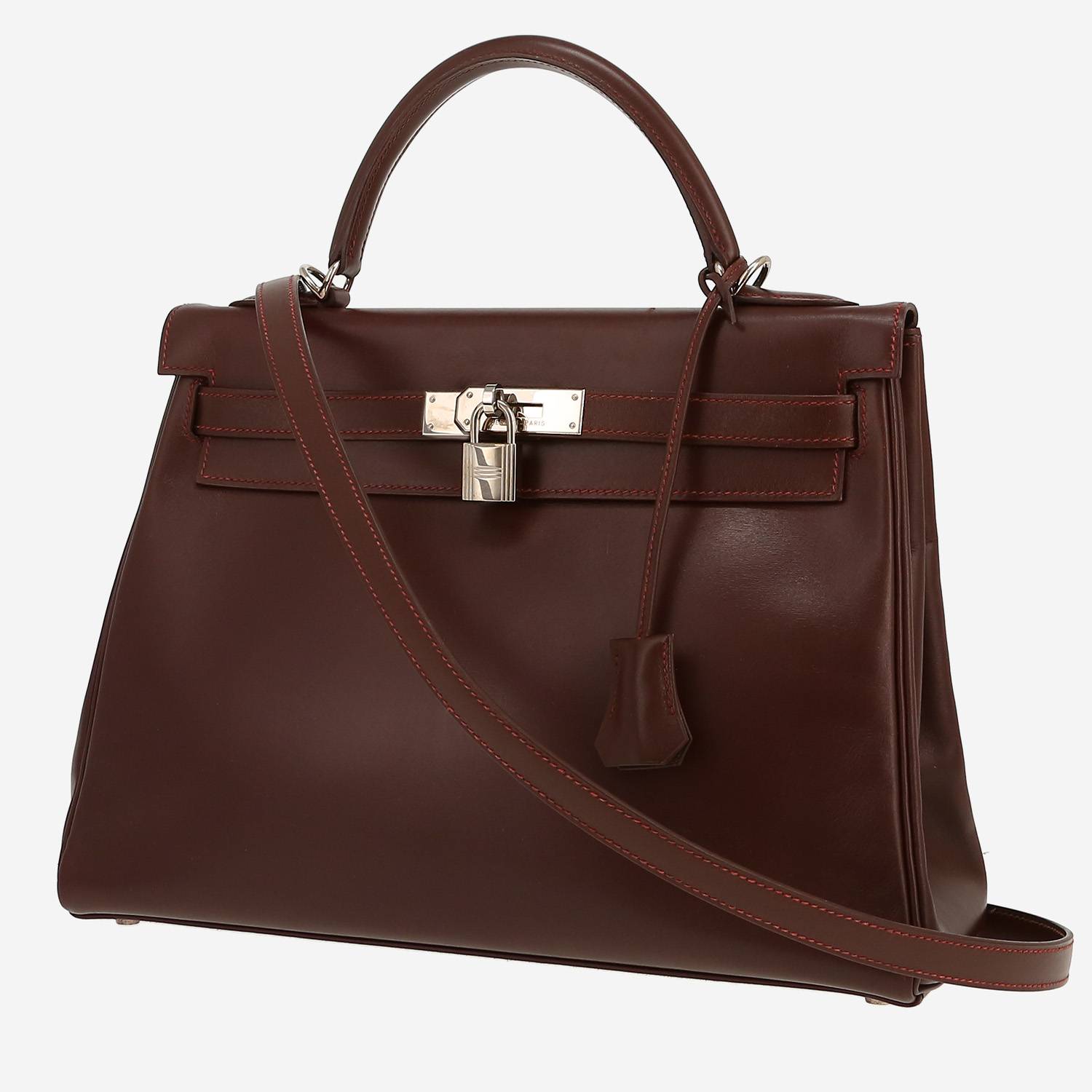 Sac à main Hermès  Kelly 32 cm en cuir box marron