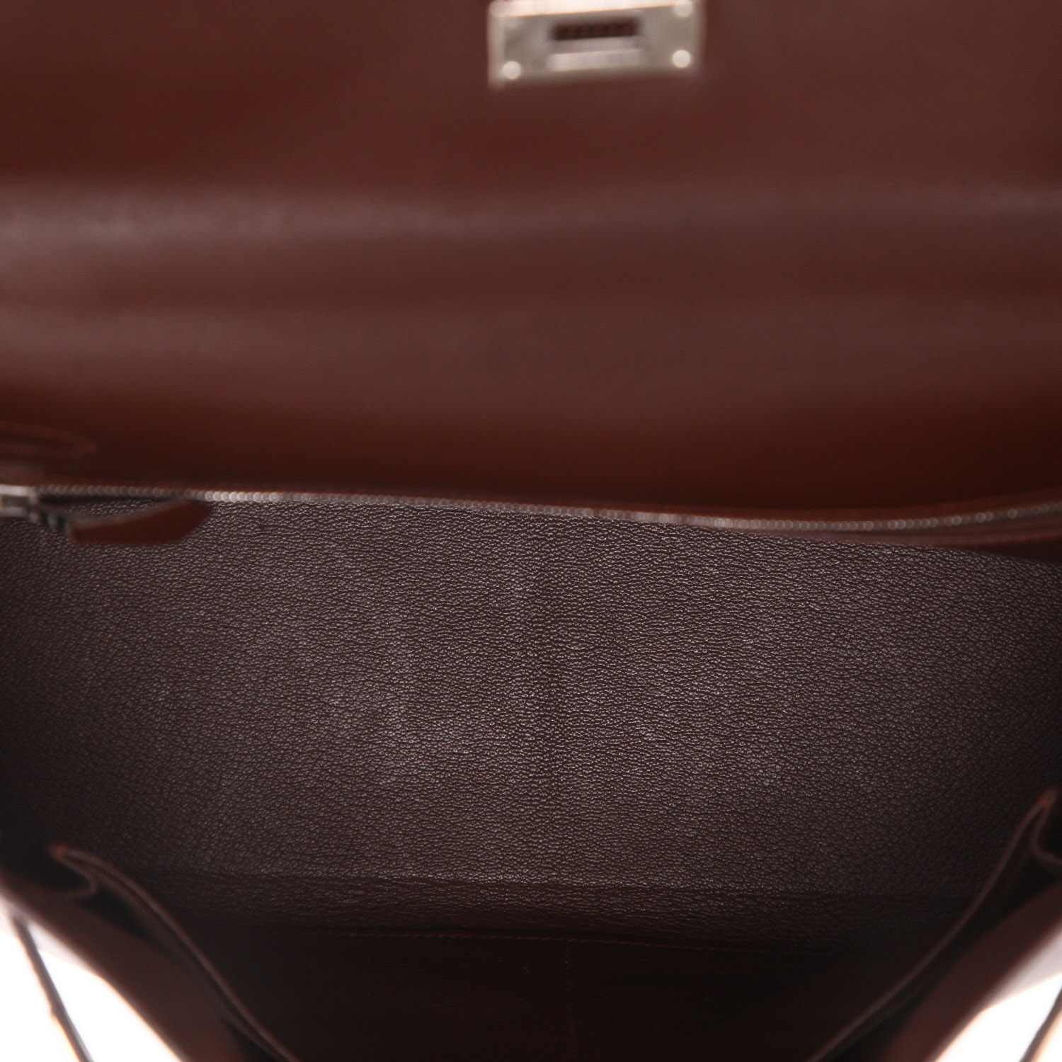 Sac à main Hermès  Kelly 32 cm en cuir box marron - Detail D3