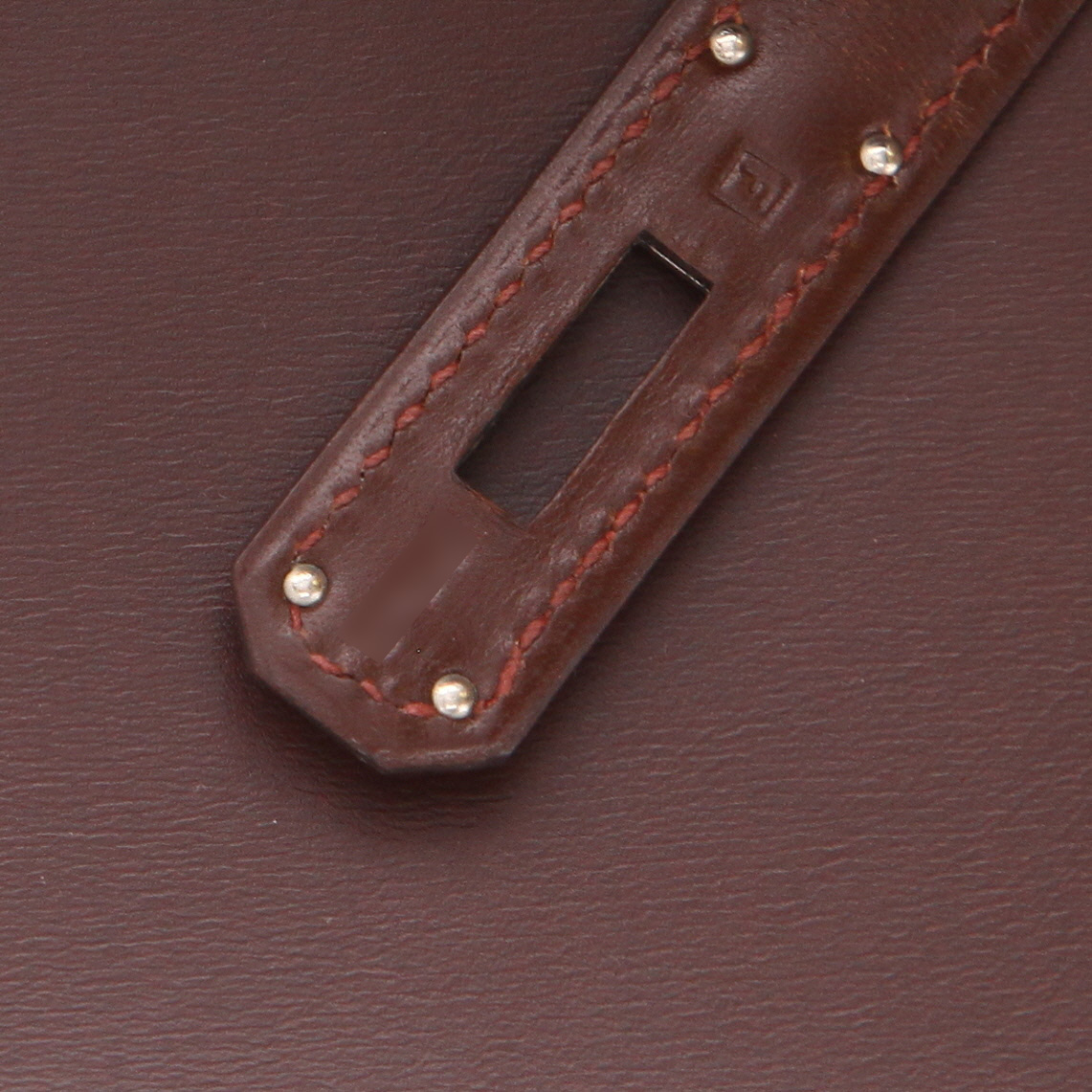 Bolso de mano Hermès  Kelly 32 cm en cuero box marrón - Detail D4