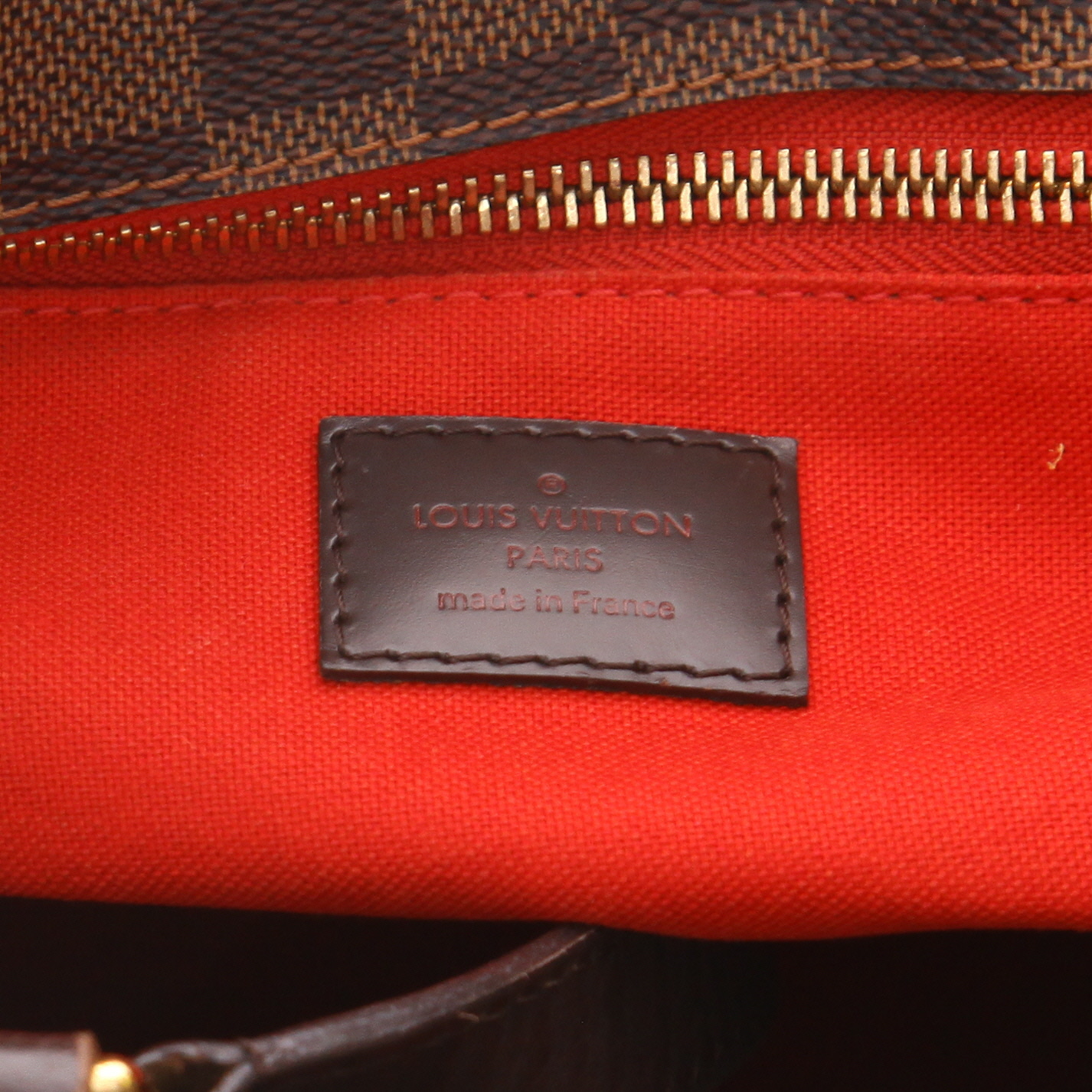 Louis Vuitton  Rosebery handbag  in ebene damier canvas  and brown leather - Detail D2