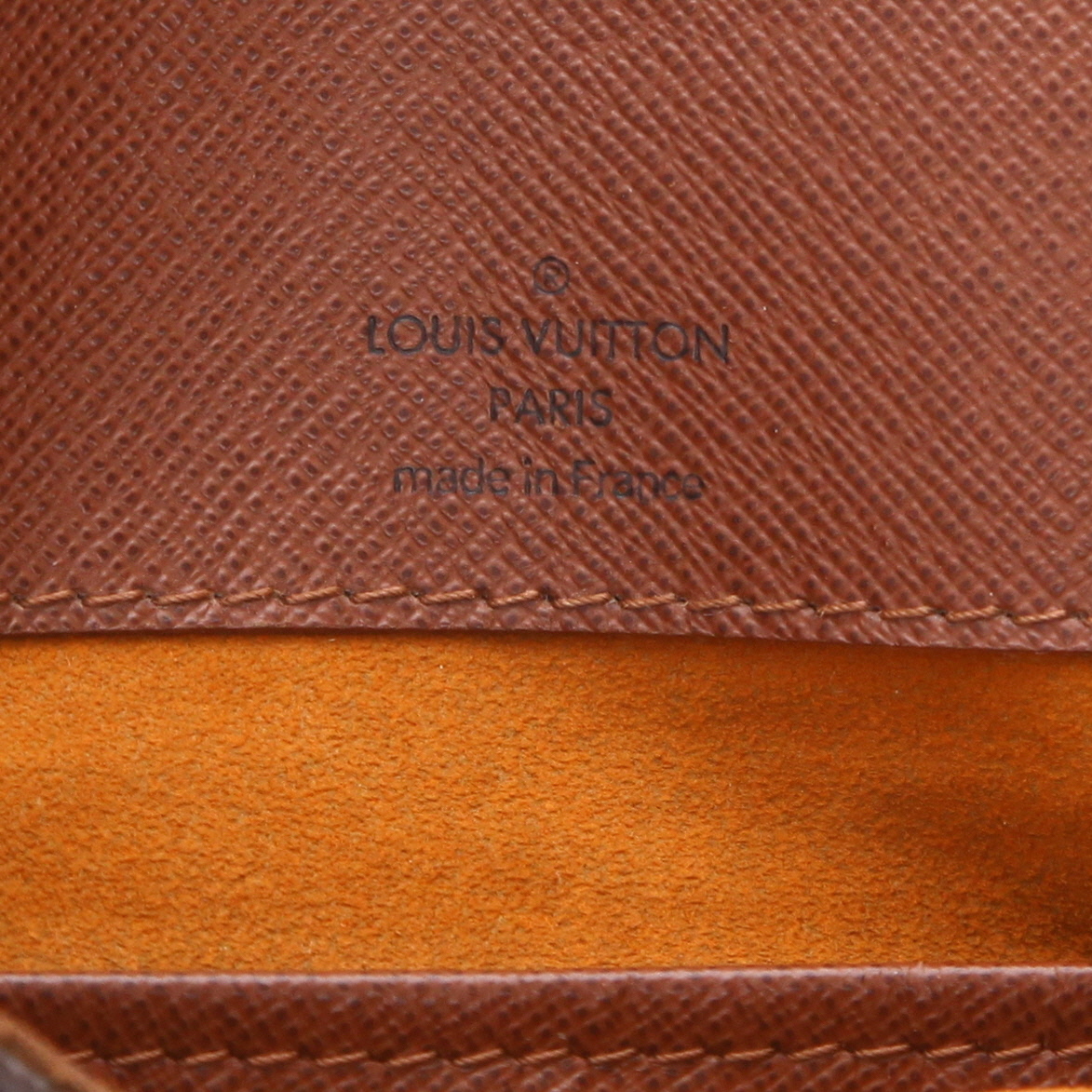 Bolso bandolera Louis Vuitton  Musette en lona Monogram marrón y cuero natural - Detail D2