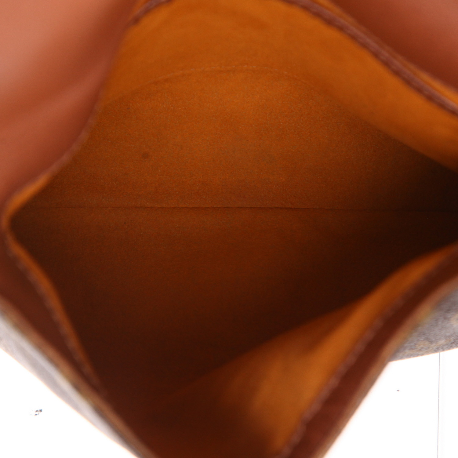 Borsa a tracolla Louis Vuitton  Musette in tela monogram marrone e pelle naturale - Detail D3