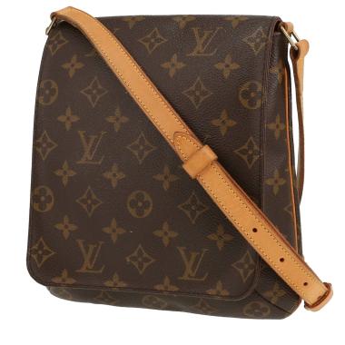 Louis Vuitton  Musette shoulder bag  in brown monogram canvas  and natural leather