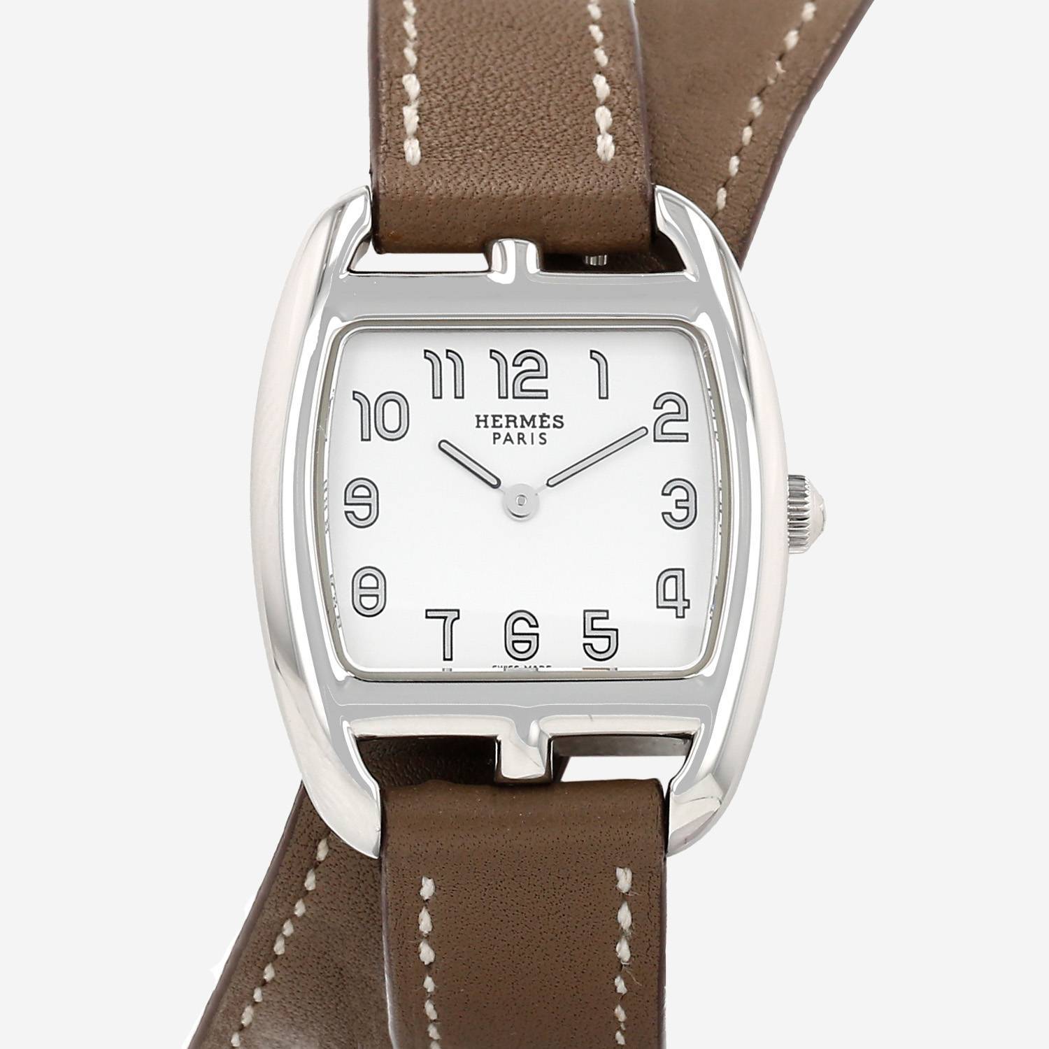 Montre Hermès Cape Cod Tonneau en acier Ref: Hermès - CT1.210  Vers 2010