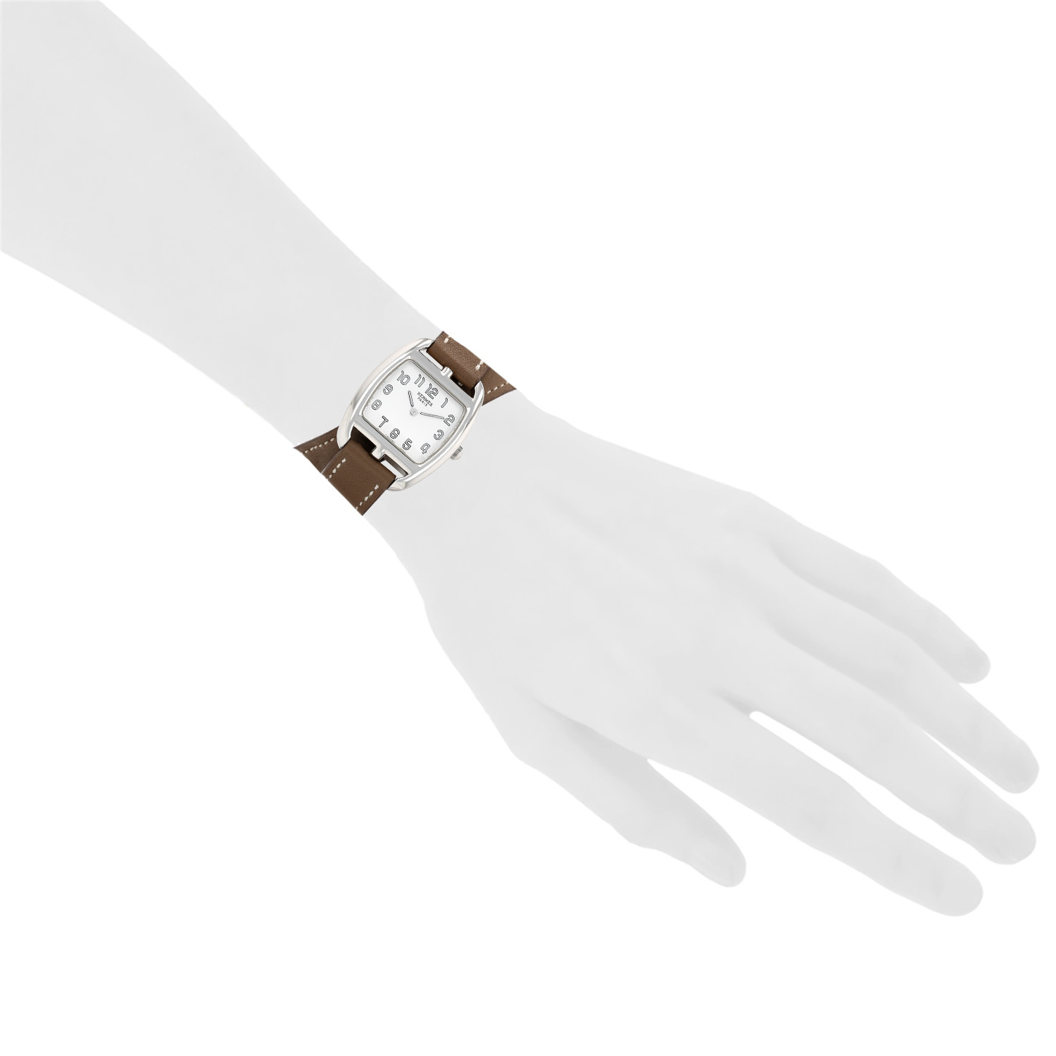 Reloj Hermès Cape Cod Tonneau de acero Ref: Hermès - CT1.210  Circa 2010 - Detail D1